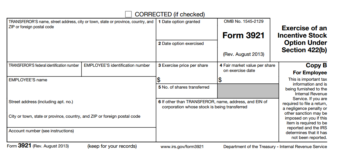 ISOs: Annual Tax Reporting Requirement - The Startup Law Blog